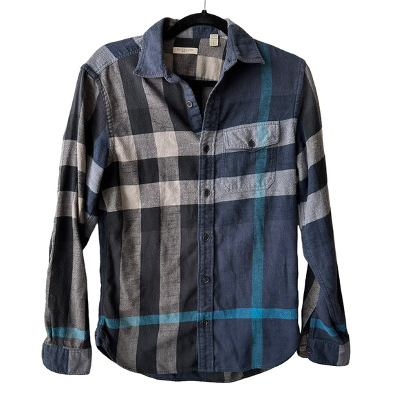 Burberry Other - Burberry Brit Plaid Flannel Button Down Shirt Blue